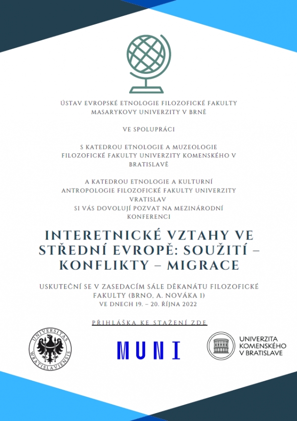 Konference Interetnické vztahy ve střední Evropě: soužití – konflikty – migrace 19. – 20. října 2022